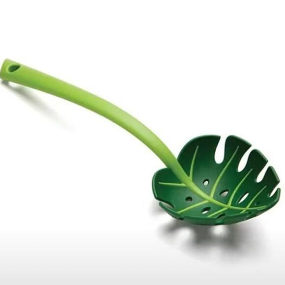 Bed Bath & Beyond Succulent Leaf Slotted Spoon Plant Leaf Kitchen Cooking Spoon - Picture 4 of 4